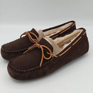 UGG Olsen Slippers Men's Suede Sheepskin Moccasin Espresso 1003390 Size 10
